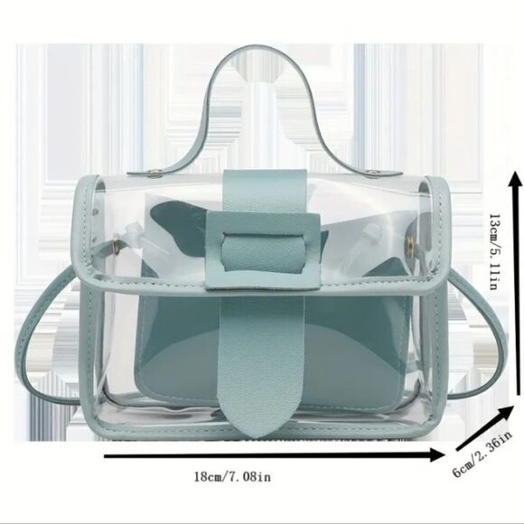 3 for $26 - Clear Mini Crossbody Purse Bag with Pouch - Picture 2 of 4